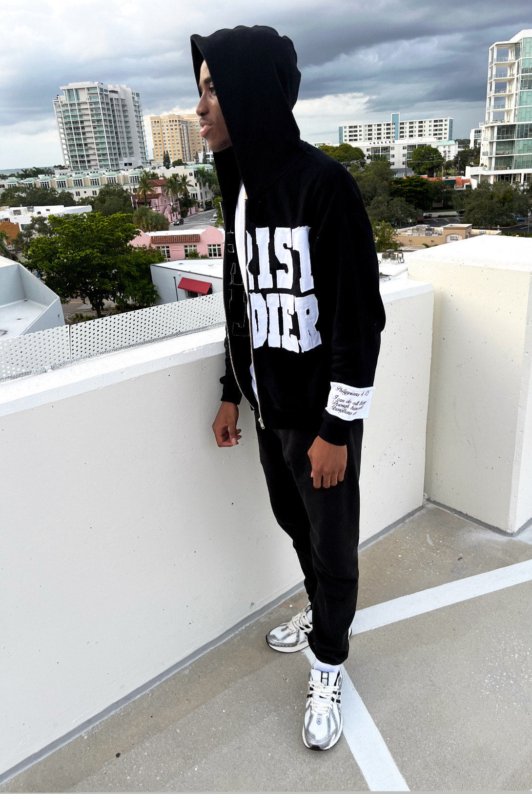 CHRIST SOLDIER BLACK ZIPUP